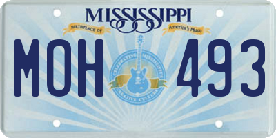 MS license plate MOH493
