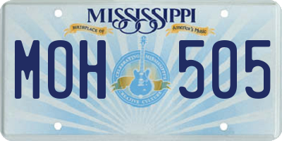 MS license plate MOH505