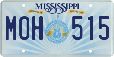 MS license plate MOH515