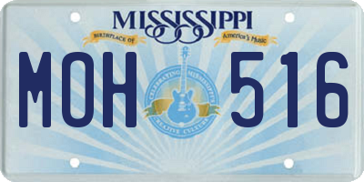 MS license plate MOH516