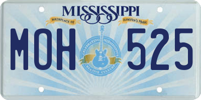 MS license plate MOH525