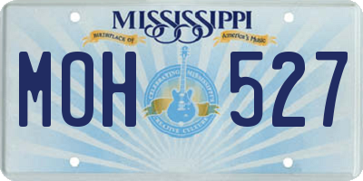 MS license plate MOH527