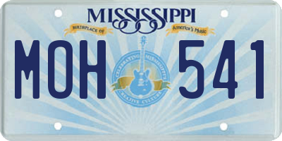 MS license plate MOH541