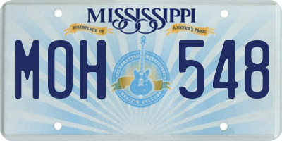 MS license plate MOH548