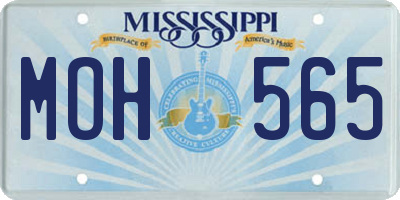 MS license plate MOH565