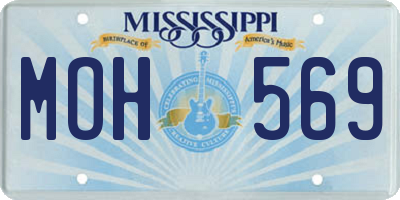MS license plate MOH569