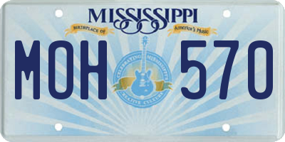 MS license plate MOH570