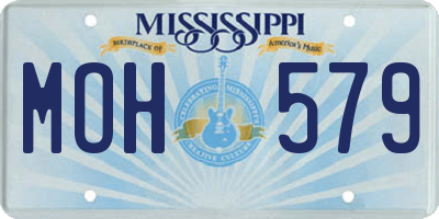 MS license plate MOH579