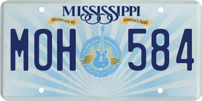 MS license plate MOH584