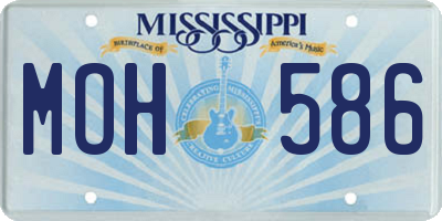 MS license plate MOH586
