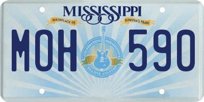 MS license plate MOH590