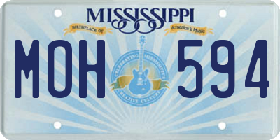 MS license plate MOH594