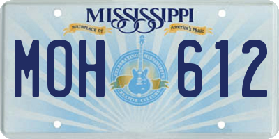 MS license plate MOH612