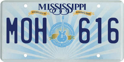 MS license plate MOH616