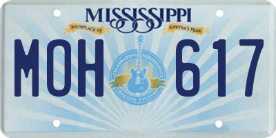 MS license plate MOH617