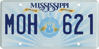 MS license plate MOH621