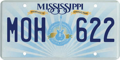 MS license plate MOH622