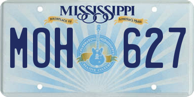 MS license plate MOH627