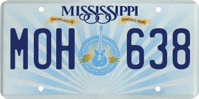 MS license plate MOH638