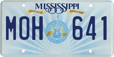 MS license plate MOH641