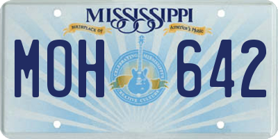 MS license plate MOH642