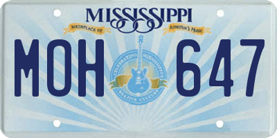 MS license plate MOH647