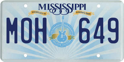 MS license plate MOH649