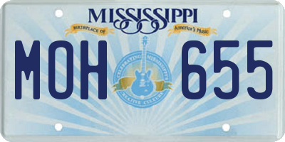 MS license plate MOH655