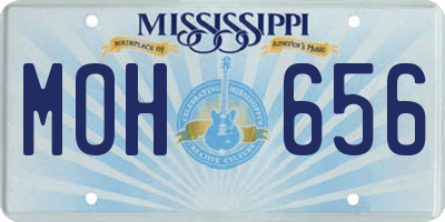 MS license plate MOH656