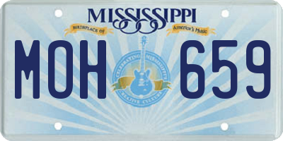 MS license plate MOH659
