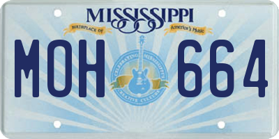 MS license plate MOH664