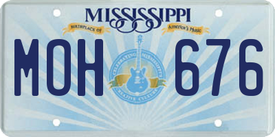 MS license plate MOH676