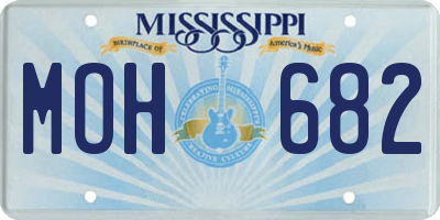 MS license plate MOH682