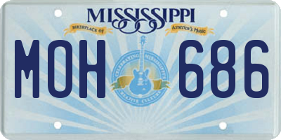 MS license plate MOH686