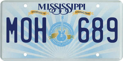 MS license plate MOH689