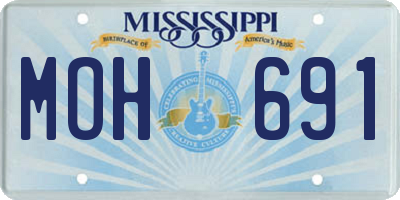 MS license plate MOH691