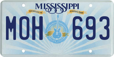 MS license plate MOH693
