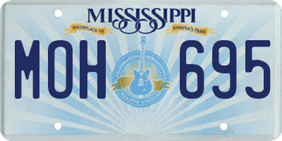 MS license plate MOH695