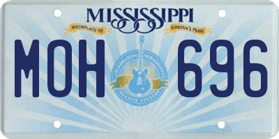 MS license plate MOH696