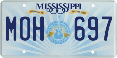MS license plate MOH697