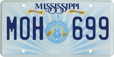 MS license plate MOH699