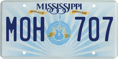 MS license plate MOH707
