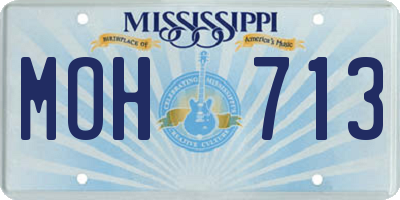 MS license plate MOH713