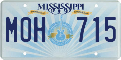 MS license plate MOH715