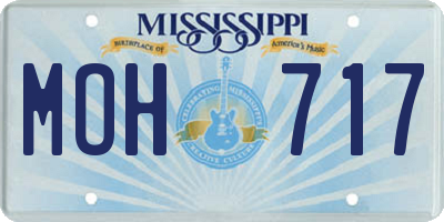 MS license plate MOH717