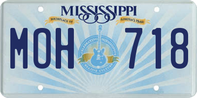 MS license plate MOH718
