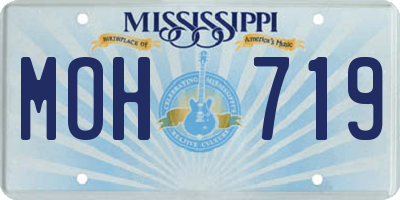 MS license plate MOH719
