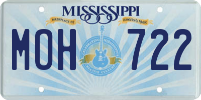 MS license plate MOH722