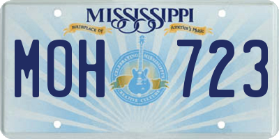 MS license plate MOH723