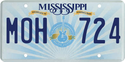 MS license plate MOH724